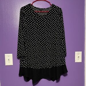 Adrianna Papell Black and White Heart Tunic valentines